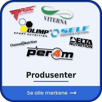 Produsenter og merker – Olimp, SELF, per4m, Trec, Delta og flere kosttilskuddsmerker hos Hardcore Dealer