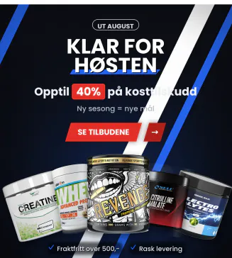 kosttilskudd tillbud - kreatin, protein, pwo
